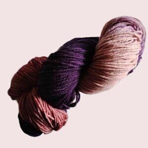Grab Bag ~ shades of plum & tan sport weight merino wool yarn ~ 1 x 3.5oz